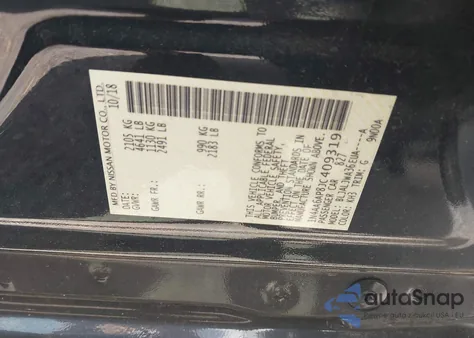 2018 Nissan Maxima 3.5 Sv from USA, damaged, VIN 1N4AA6AP8JC409319